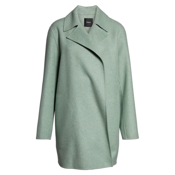 Theory Cashmere Blend Melange Overlay Coat - Picture 4 of 9